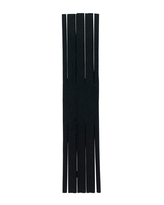 Black Fringed Crepe Paper