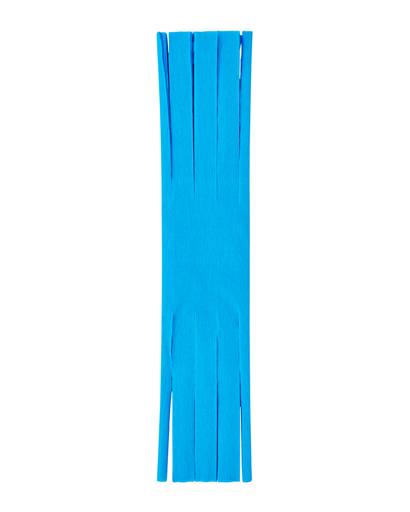 Azure Blue Fringed Crepe Paper