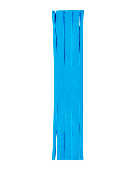 Azure Blue Fringed Crepe Paper