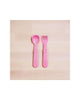 Baby Pink Spoon and Fork Set of 8