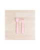 Ice Pink Spoon and Fork Set of 8