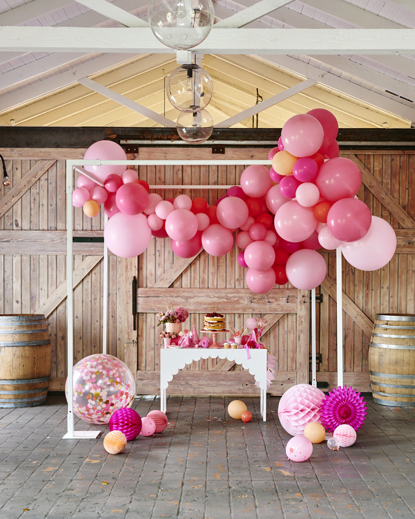 Large Pink Shimmer Balloon Garland