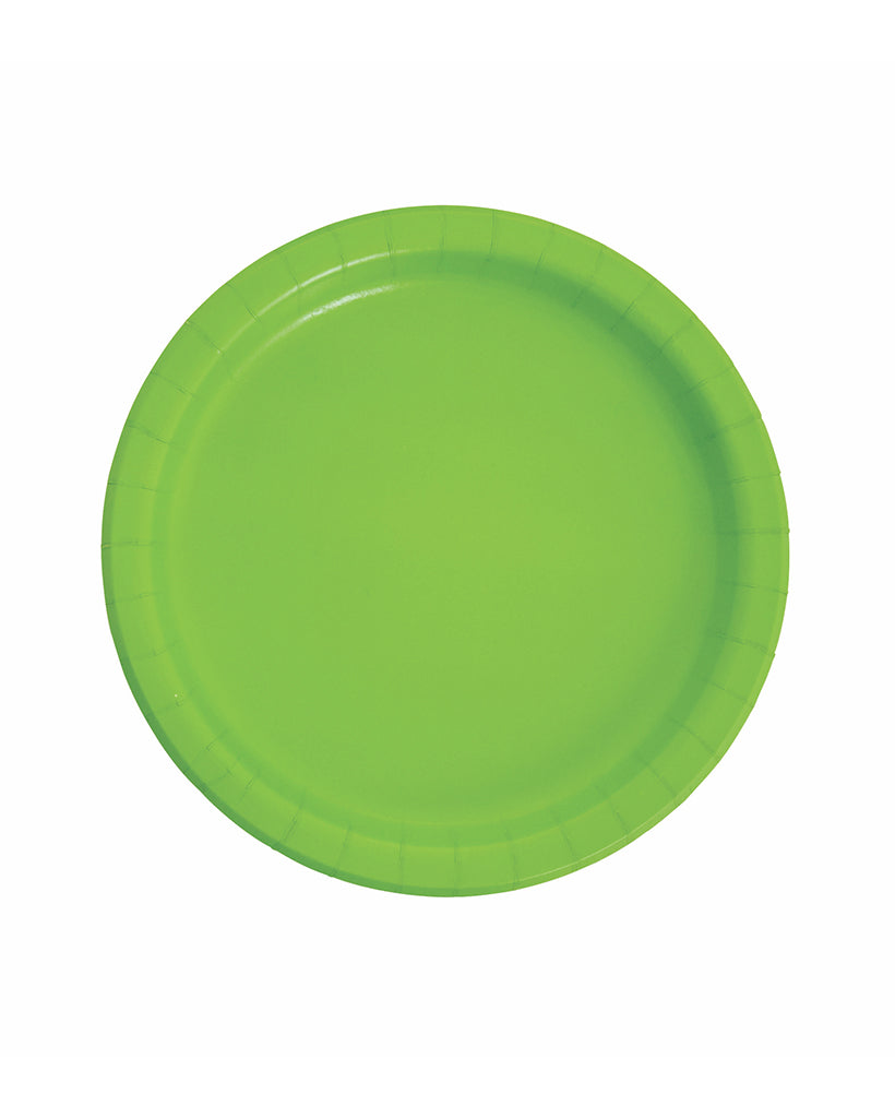 Large Lime Green Paper Plates (NPC)