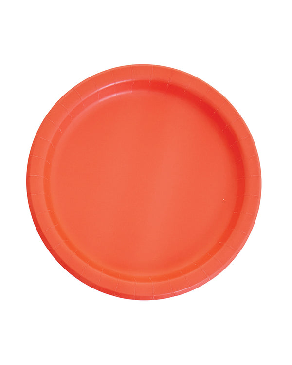 Large Coral Paper Plates