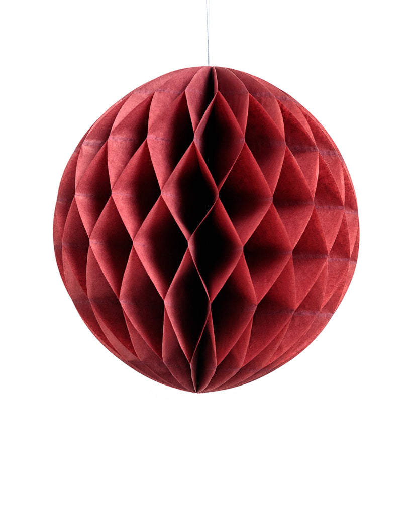 30cm Burgundy Honeycomb Ball