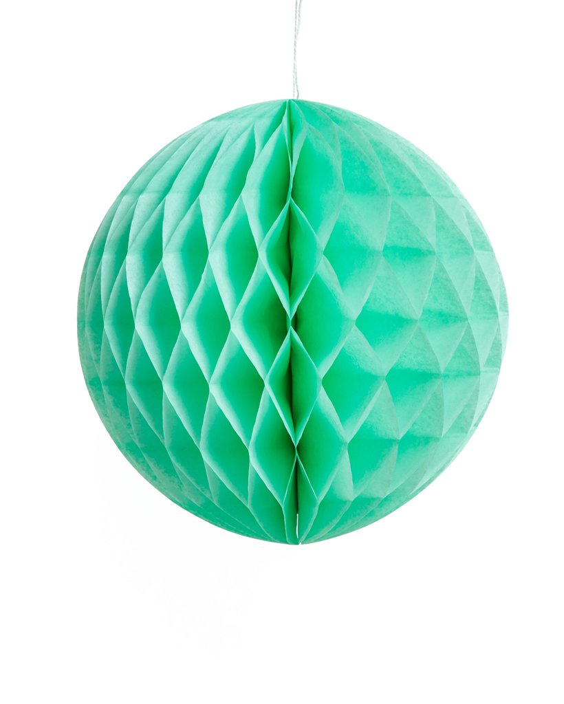 Large Mint Green Honeycomb Ball