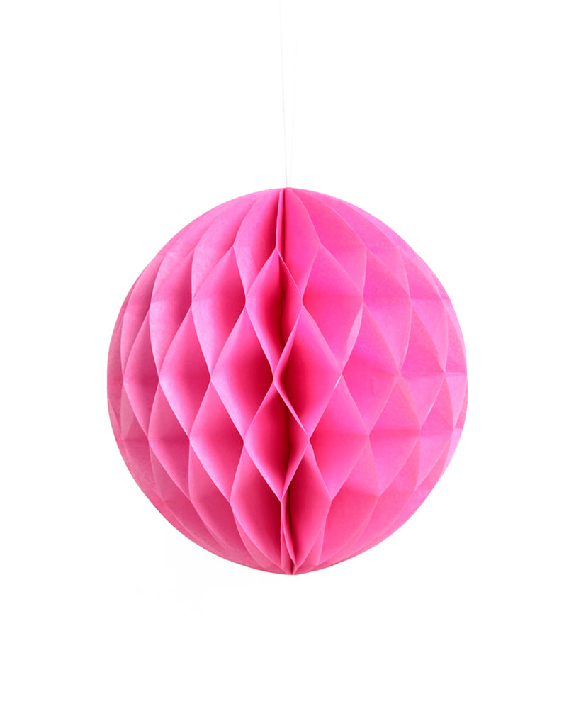 Medium Hot Pink Honeycomb Ball