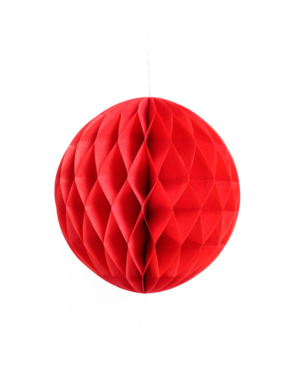 Medium Red Honeycomb Ball
