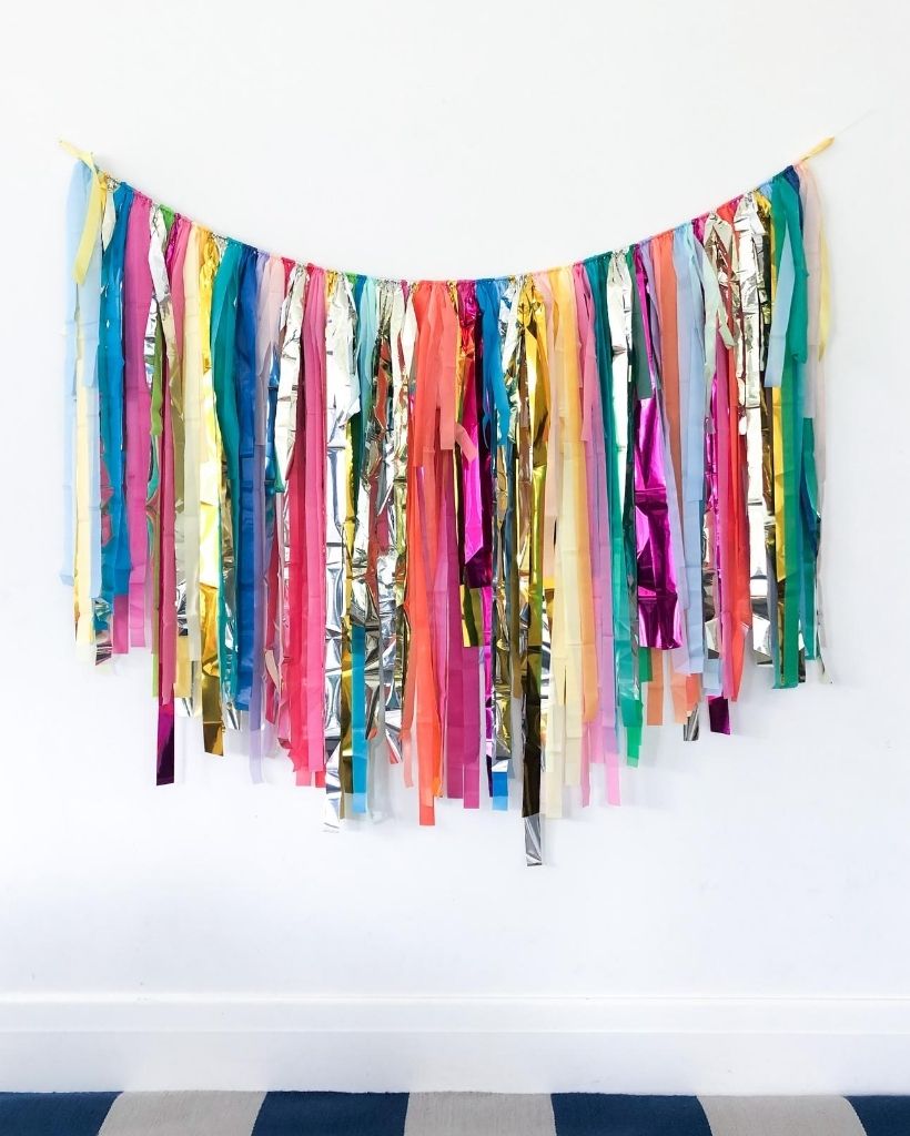 Metallic Rainbow Streamer Garland