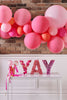 Large Pink Shimmer Balloon Garland Inflated