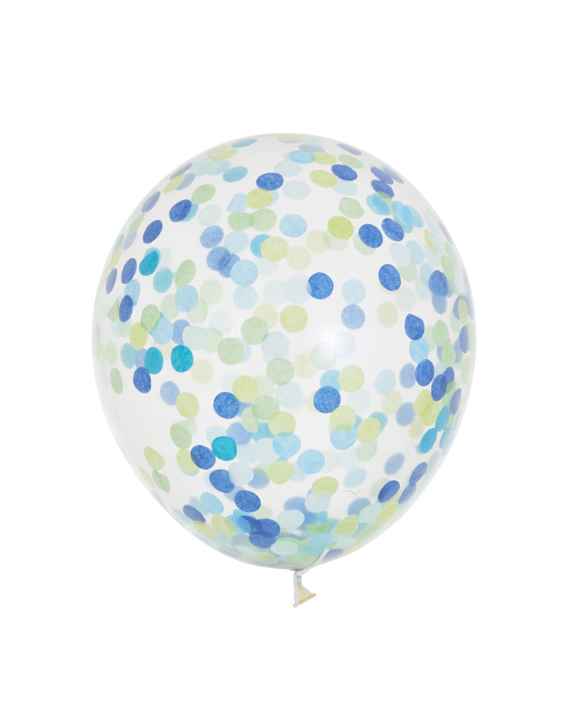 3 Flat Handsome Standard Confetti Balloons