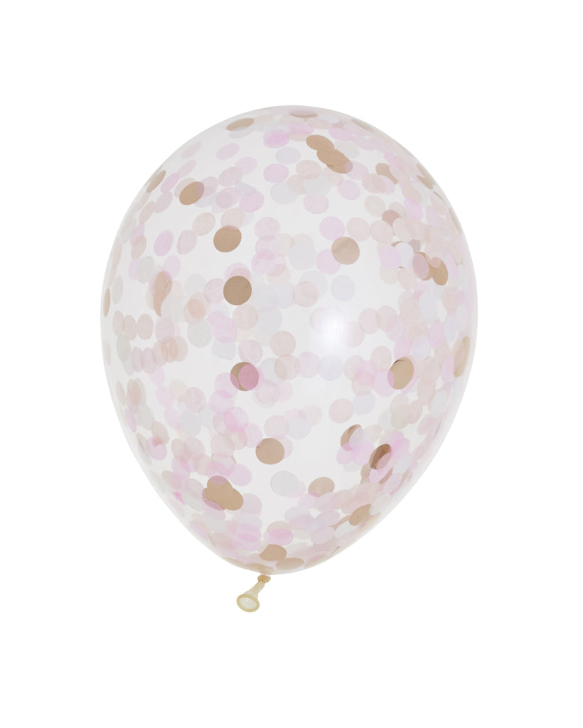 3 Flat Blossom Standard Confetti Balloons