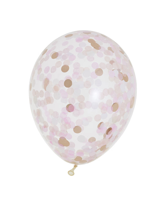 3 Flat Blossom Standard Confetti Balloons