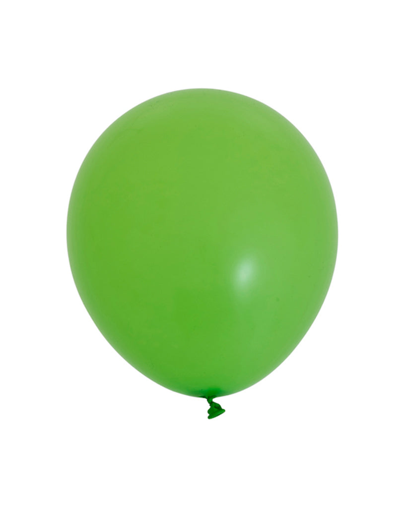 5 Flat Lime Standard Balloons