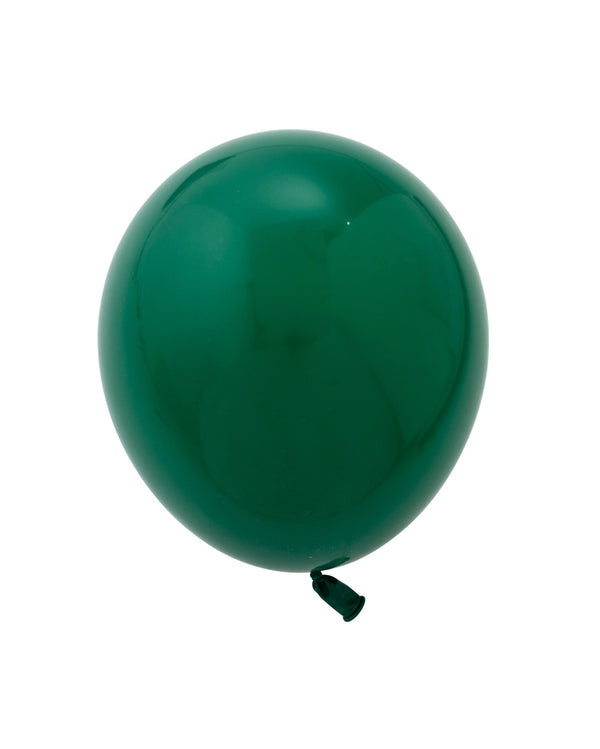 5 Flat Green Standard Balloons