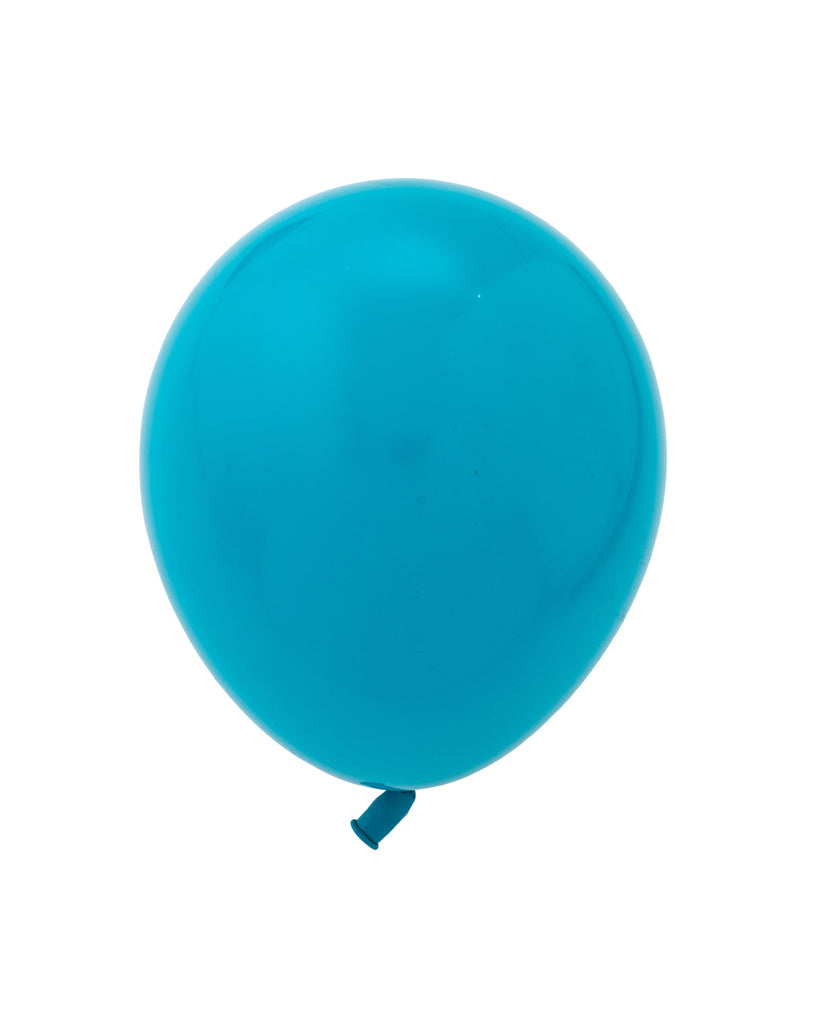 5 Flat Tropical Teal Standard Balloons