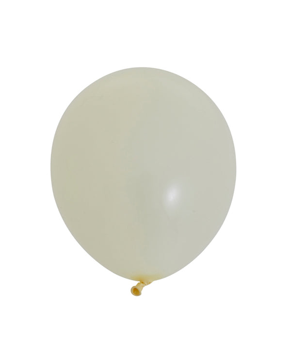 5 Flat Ivory Silk Standard Balloons