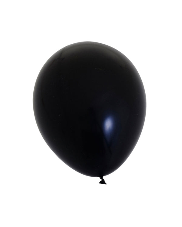 5 Flat Black Standard Balloons