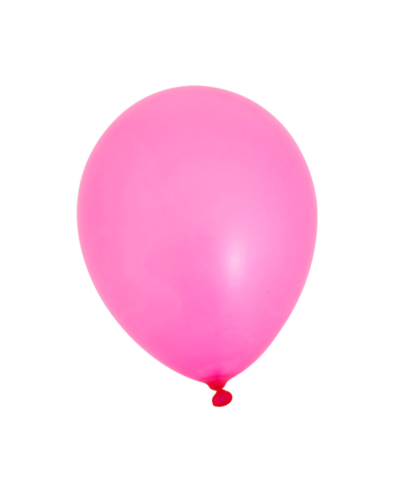 5 Flat Neon Fuchsia Standard Balloons