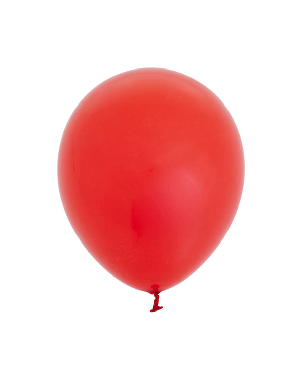 5 Flat Red Standard Balloons