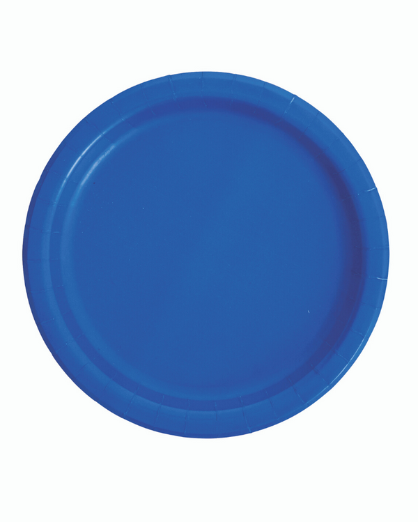 Large Cobalt Blue Paper Plates