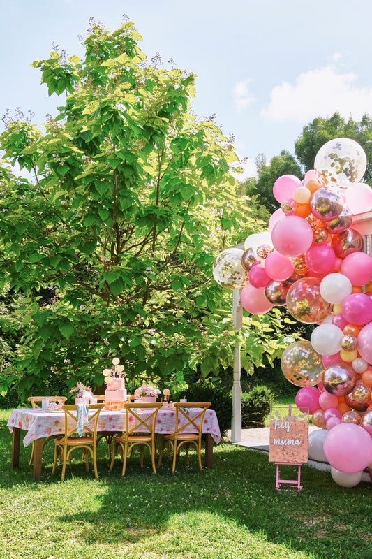 blossom party theme set up