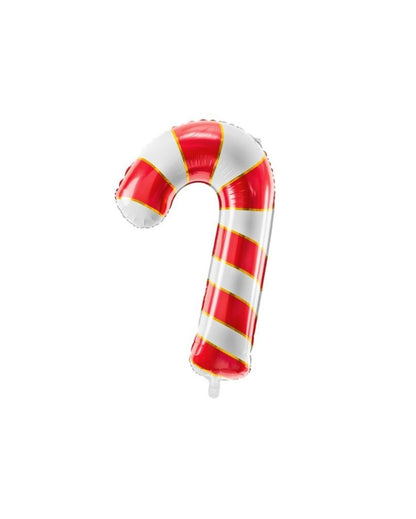 Large Red Candy Cane Foil Balloon Filled with Helium