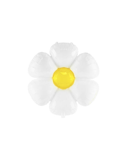 white daisy flower foil balloon