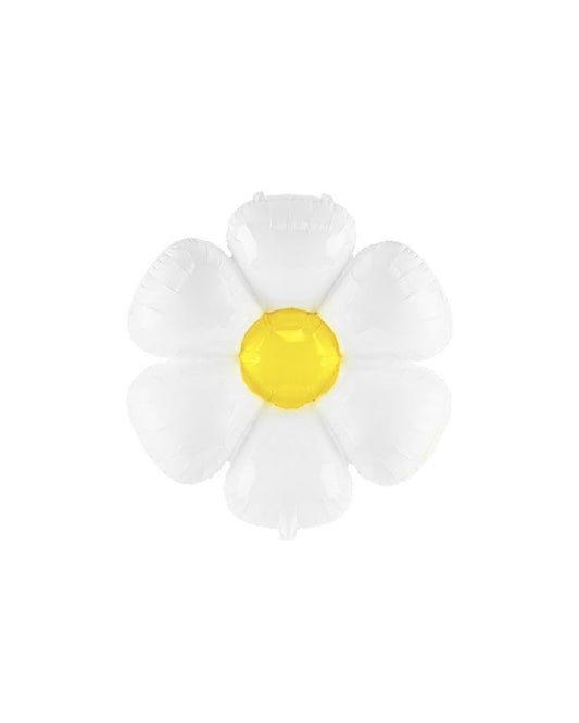 white daisy flower foil balloon