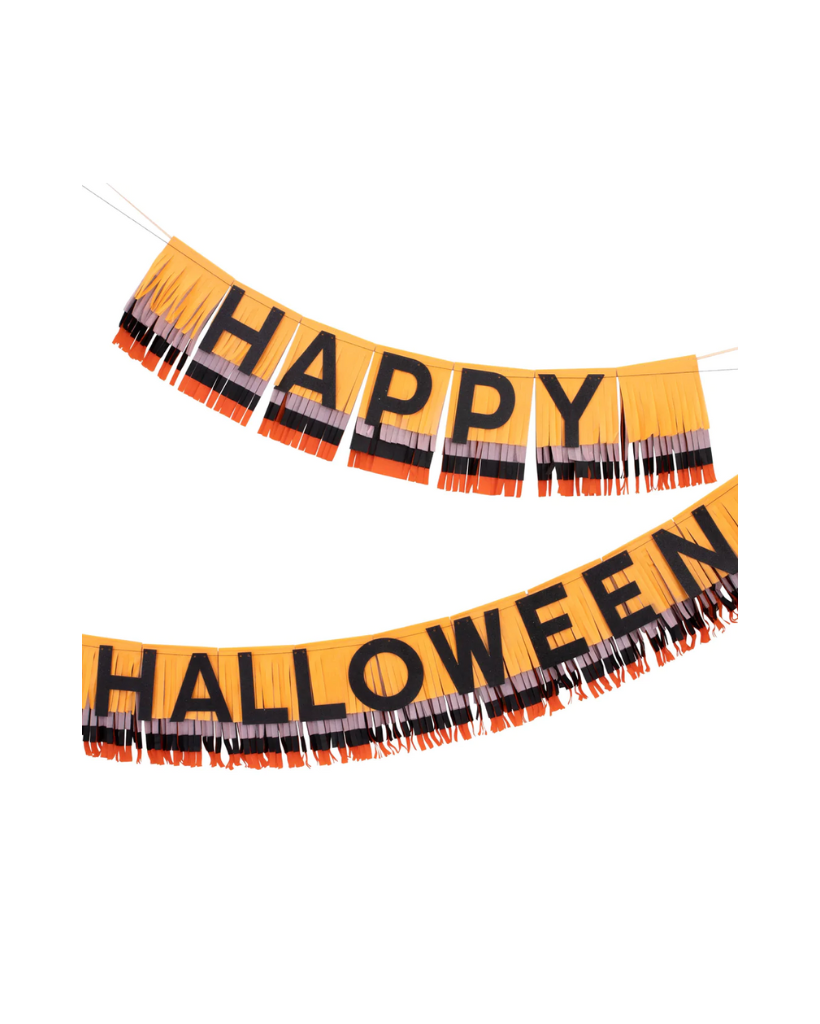 orange happy halloween banner