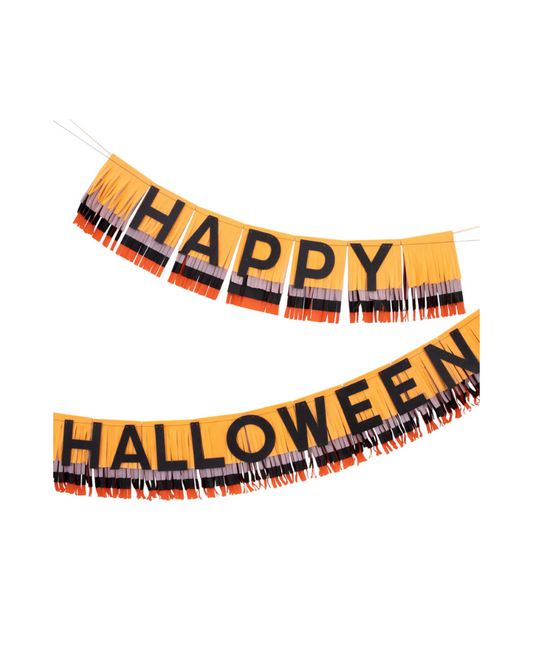 orange happy halloween banner