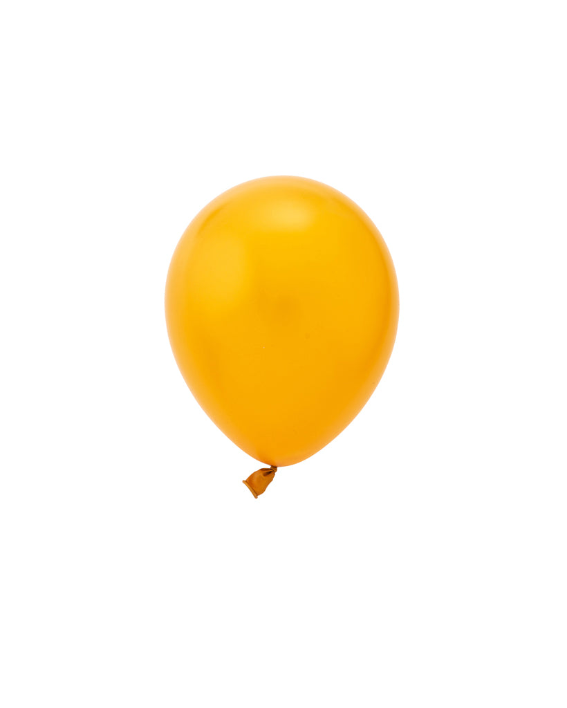 5 Flat Gold Mini Balloons