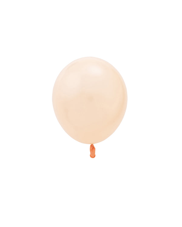 5 Flat Pearl Peach Mini Balloons
