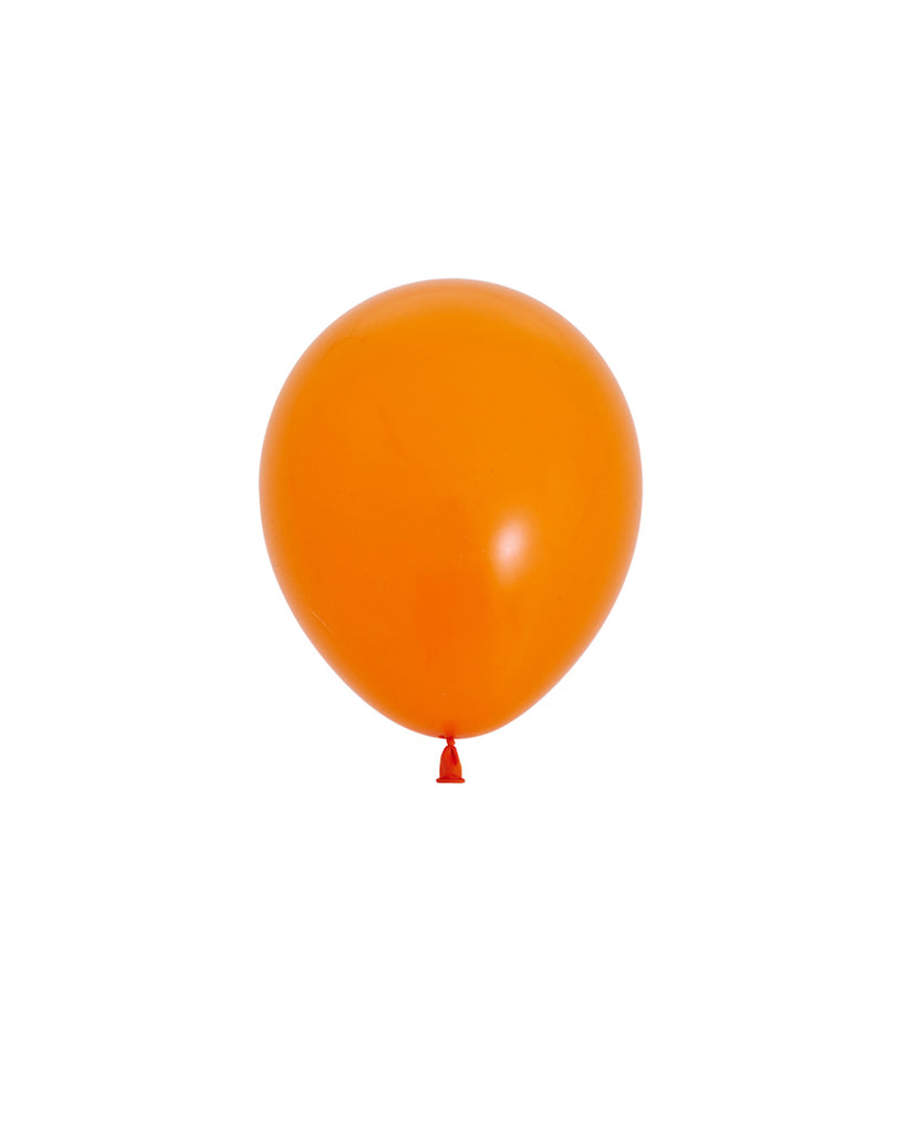 5 Flat Orange Mini Balloons