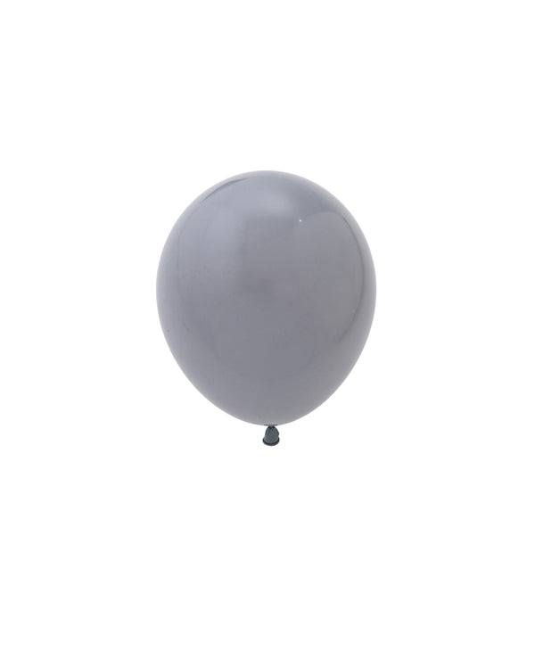 5 Flat Grey Mini Balloons