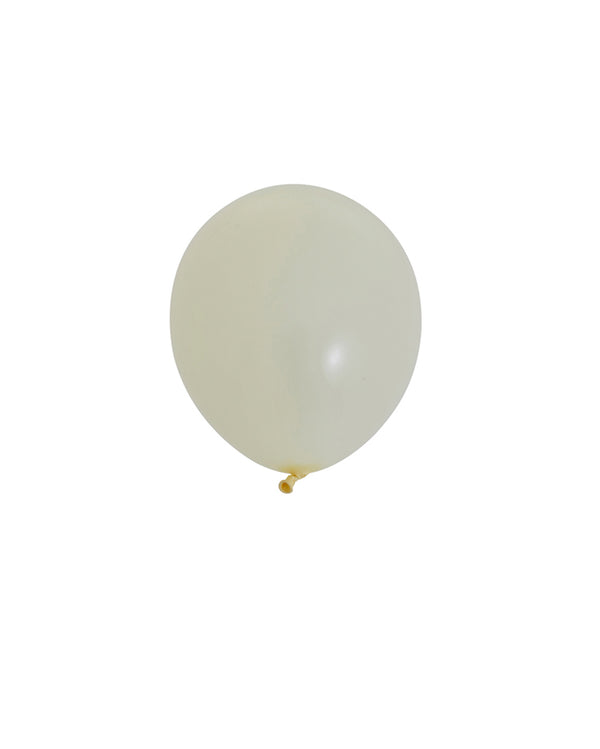 5 Flat Ivory Silk Mini Balloons