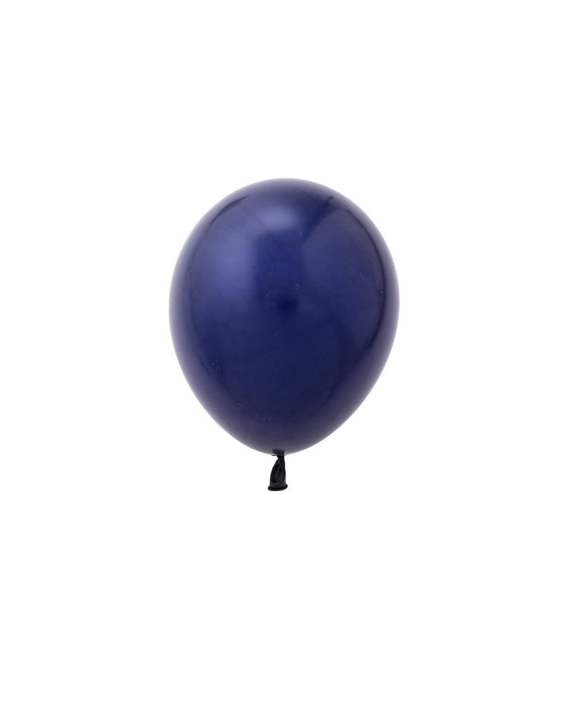 5 Flat Navy Mini Balloons