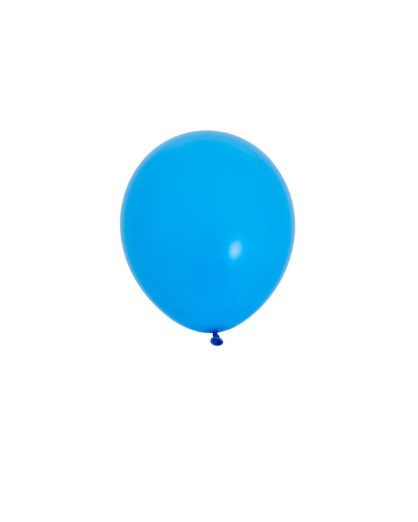 5 Flat Mid Blue Mini Balloons