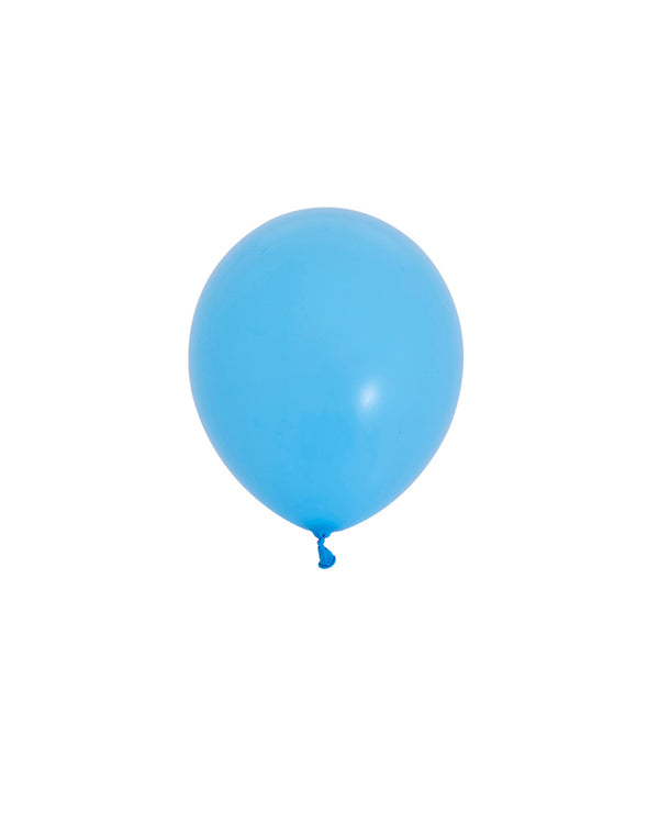 5 Flat Pale Blue Mini Balloons
