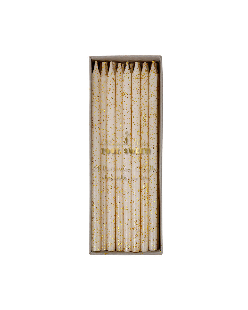 Meri Meri Gold Glitter Candles