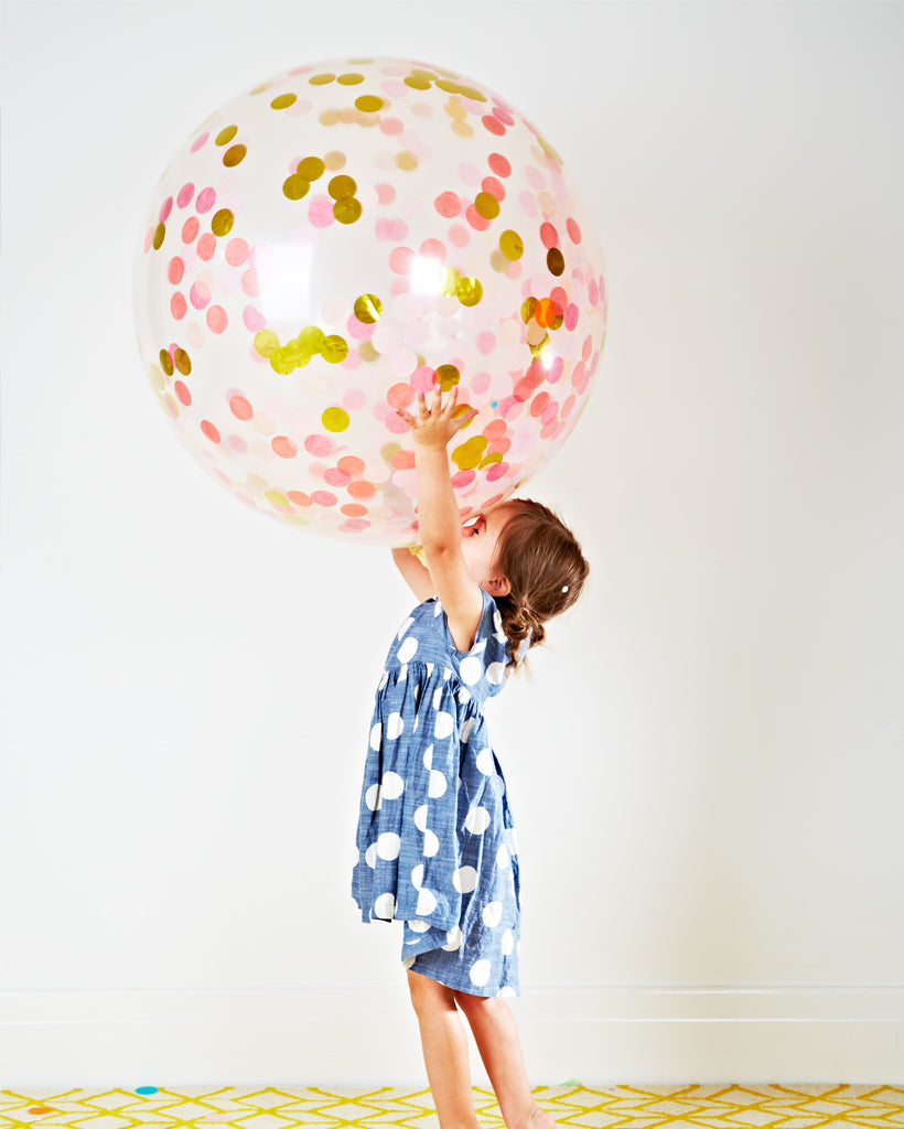 Pink Shimmer Jumbo Confetti Balloon