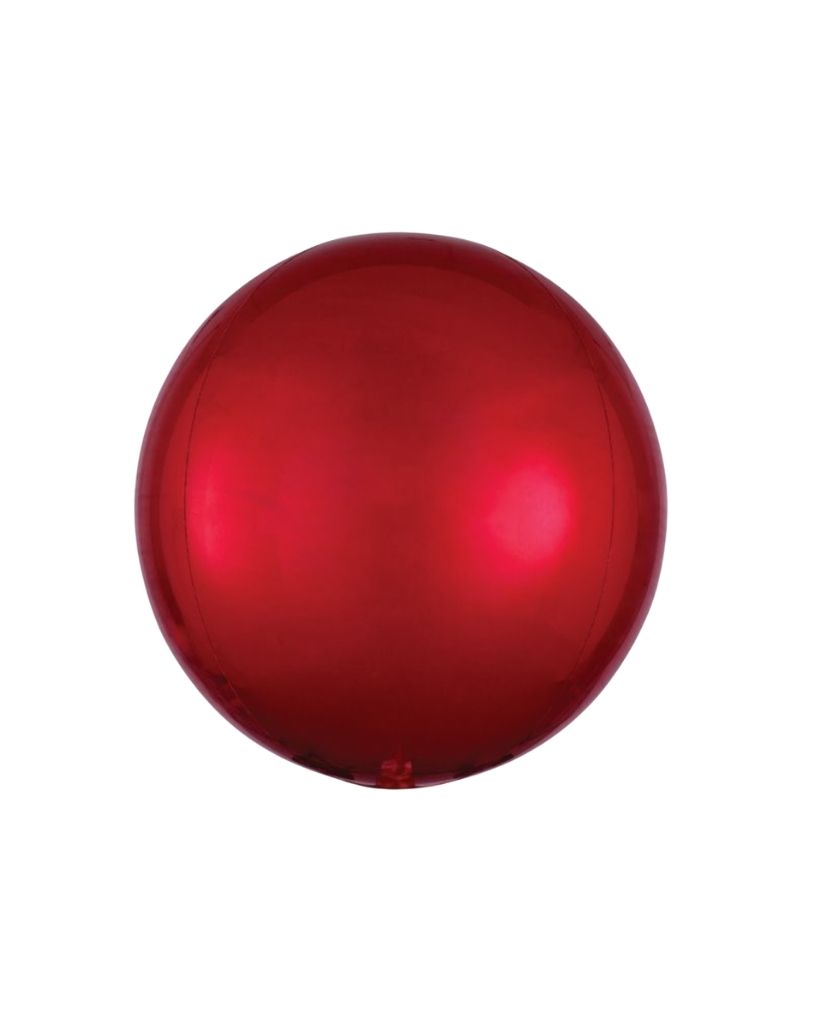 Red Orb Balloon Filled with Helium
